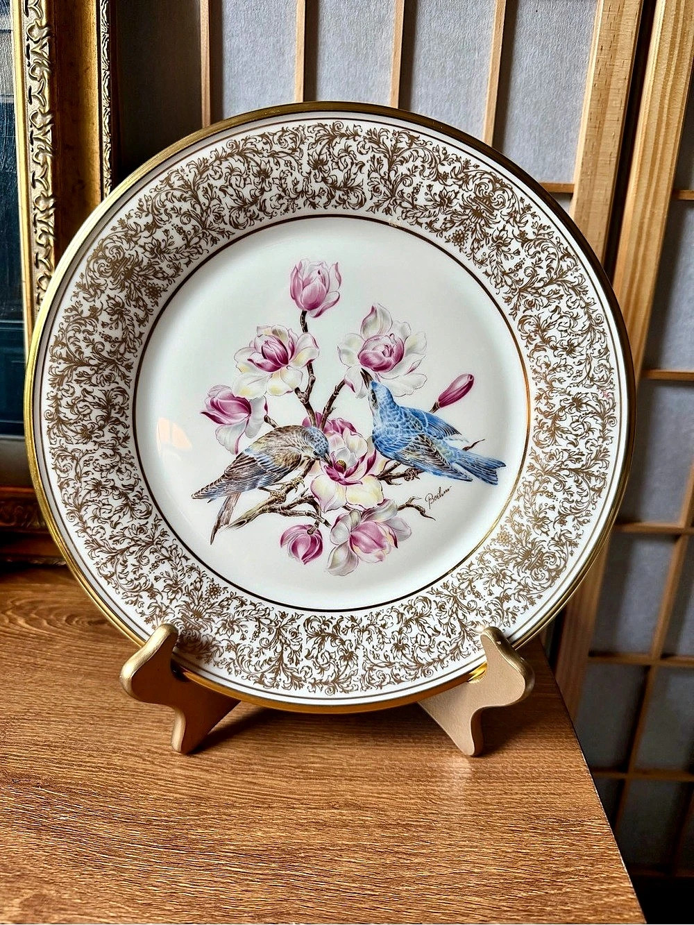 Vintage 1972 Lenox Boehm Birds”Mountain Bluebird”Limited Edition Collector Plate